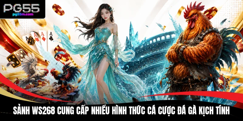 Sảnh WS168 cung cấp nhiều hình thức cá cược đá gà kịch tính